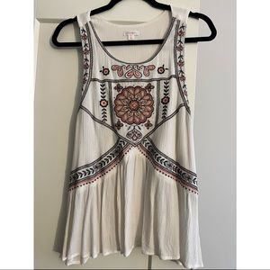 embroidered tank